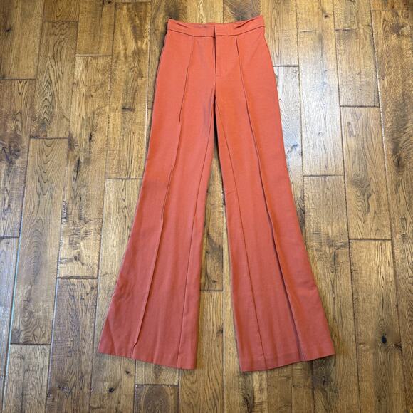 a new day Pants - A New Day Women Kick Flare Soft Stretch Pants Pull On Size 2 Rust Orange
